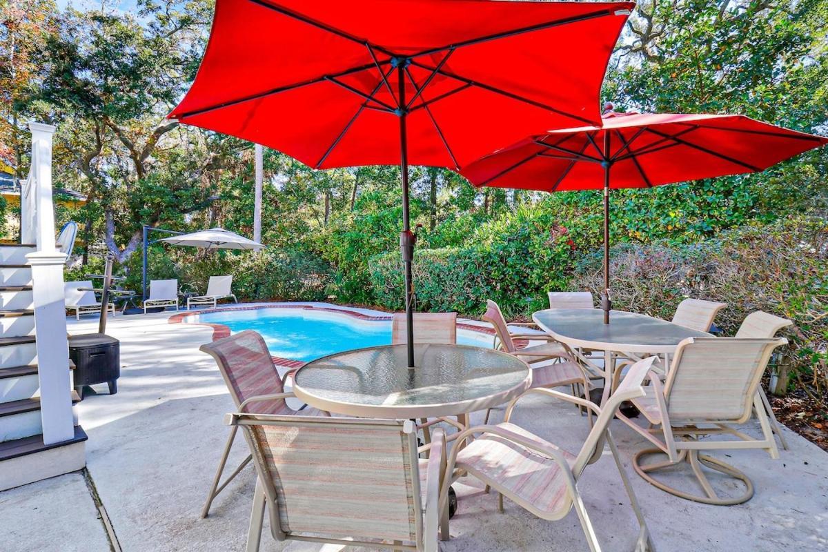 6 Bd 4 And One Half Bath Family Friendly Beach Home With Heated Pool Just A Block To The Beach Hilton Head Island Bagian luar foto